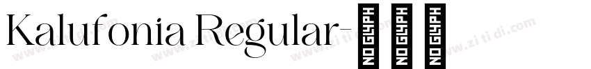 Kalufonia Regular字体转换